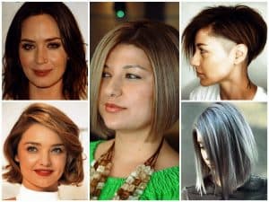 Frisuren Bob mit kurz, lang, stufig hinten, pony, lockig, locken, stufig, gestuft, blond, halblang, fransig, hochzeit, schulterlang, feines, dünnes Haarschnitte