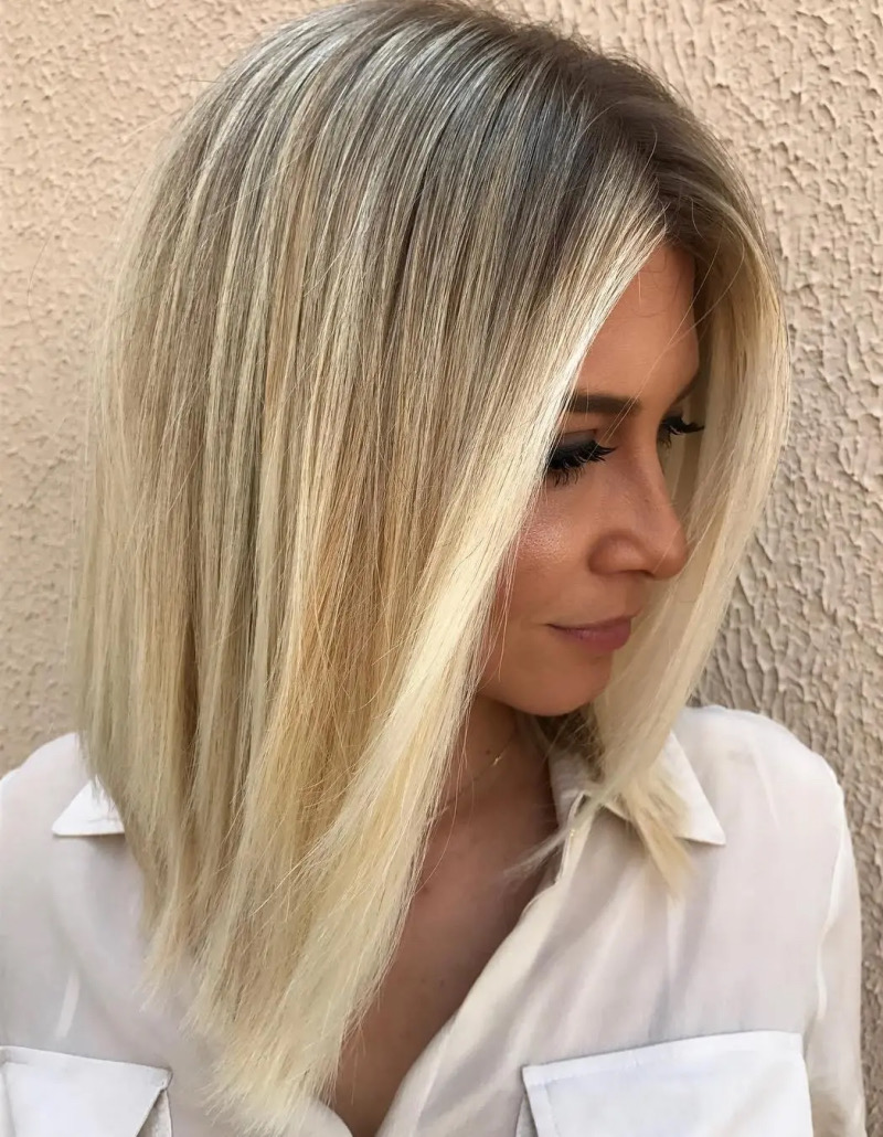 Lange Bob Frisuren in Blond – Eleganz in jeder Länge