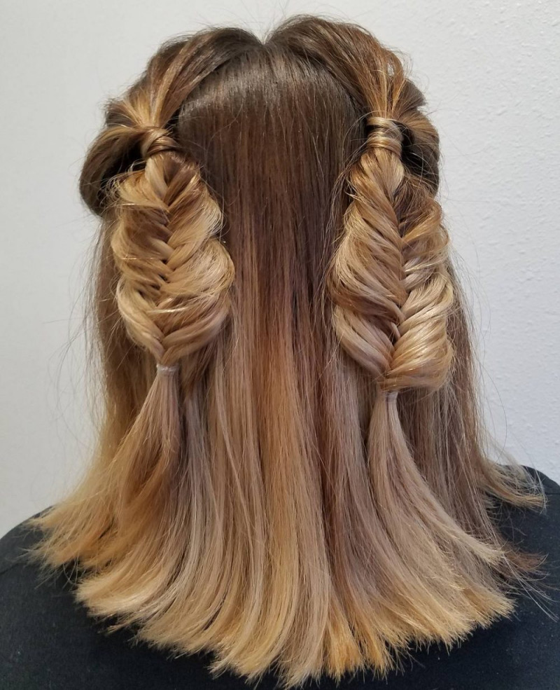 Frisuren Mittellanges Haar zum Flechten – Stilvolle Fischgrätenzöpfe für einen modernen Look