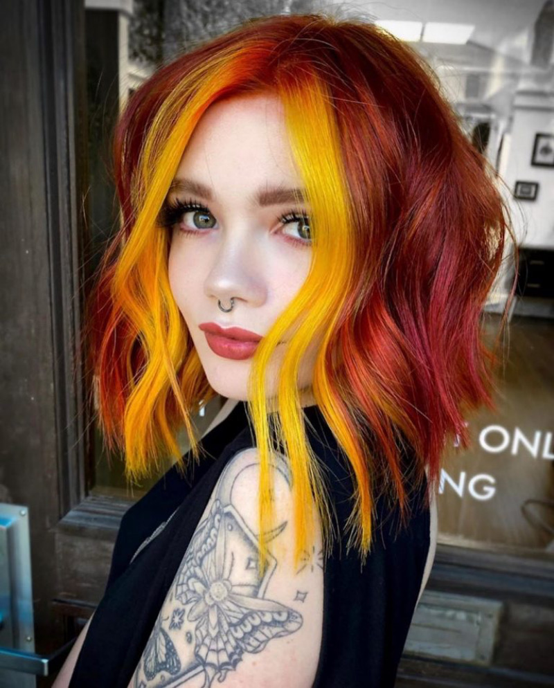 Stylische Frisuren für mittellanges Haar mit Farbe: Vielfältige und moderne Ideen