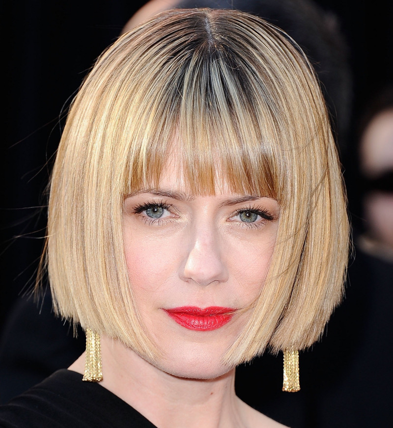 Stumpfe Bob Frisuren Mit Pony: Klassisch-Moderner Glamour Look