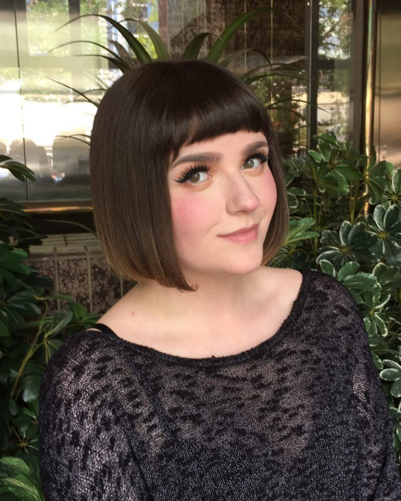 Frisuren Mit Bob Und Pony: Moderner French Bob mit Ombré-Effekt